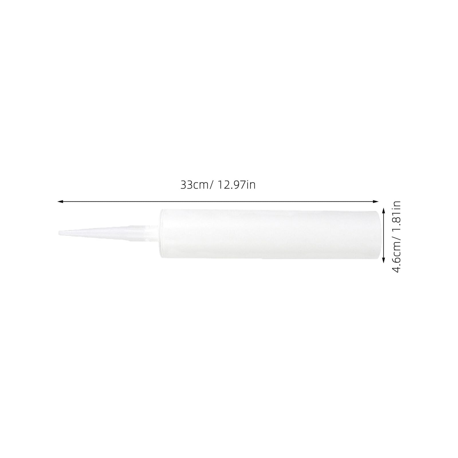 Tube de Calfeutrage Remplissable 300ml Blanc, Lot de 9 Pièces
