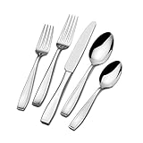 Mikasa Natasha 65-Piece Stainless Steel Flatware Set with Serveware, Service for 12