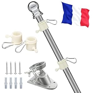 HARRMS 1.5m Fahnenmast Kit mit Frankfurtfahne