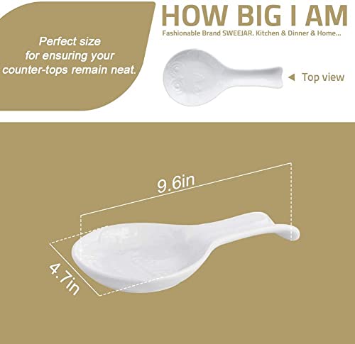 SWEEJAR-Owl-Ceramic-Spoon-Rest-Set-Large-Spoon-Holder-for-Kitchen-Drip-Catcher-for-Ladle-Spatula-Tongs-Cooking-Accessories-Set-of-2-Turquoise 41MSlCHYBHL