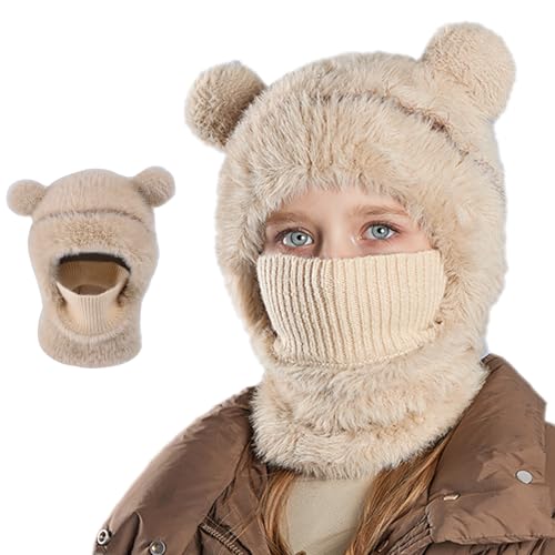 KASESSS Warmen Schlupfmütze Kinder, Winddicht Schalmütze Kinder, Sturmhaube Kinder Multifunktional, Balaclava Kinder, Schlupfmütze Mädchen Jungen, Mützenschal KinderS für Outdoor Radfahren Skifahren