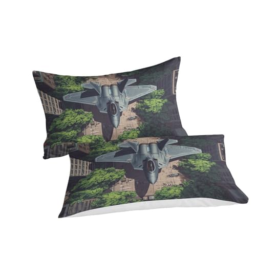 Housse de couette armée de l'air en microfibre zippée et résistante - 4