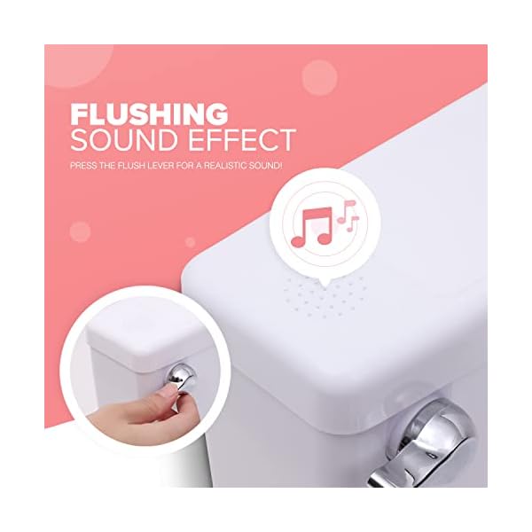 KIDOOLA Kindertoilette - Weißes, realistisches Mini Töpfchen für Babys & Kleinkinder mit Klappdeckel, abnehmbarem… – Bild 6