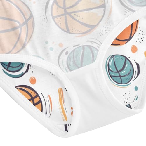 ZZKKO Basketball Sport Abstract Girls Underwear Toddler Panties for Girls Comfort Brief Size 2-8T4