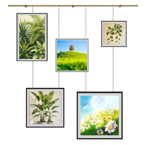 Gold Picture Rail Hanging System Brass (Brass-Colored 130cm/52in)