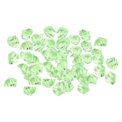 Yhenlovtt 200 pietre di ghiaccio in acrilico colorate, per vasi, decorazioni multiple per vasi, 6 x 9 mm, rocce di ghiaccio da spargere in plastica, per feste di nozze (verde)