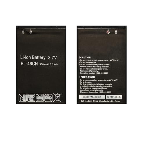 Vvuilsty BL-46CN Replacement Battery for LG A340 AT&T, Verizon,Rechargeable 0 Cycle Battery Compatible with LG Exalt VN360 VN370