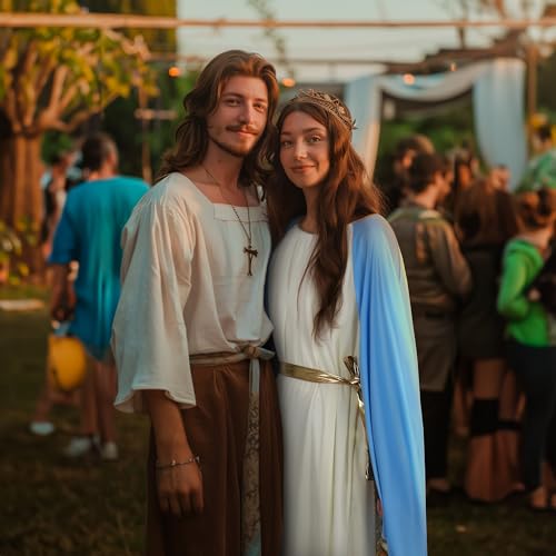 Disfraz de la Virgen María para el belén viviente de Navidad y Pascua 3