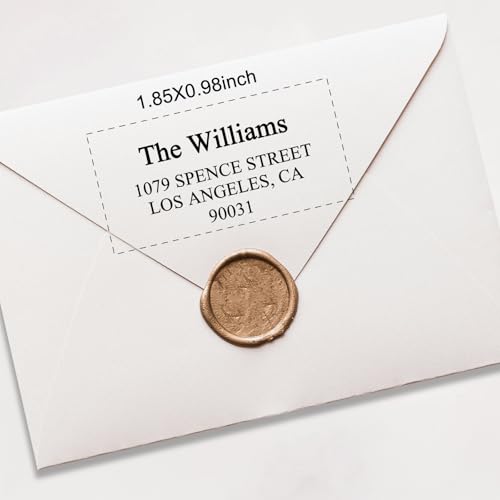 TechMark Personalized Return Address Stamp Self-Inking, Custom Address Stamp for Wedding, Christmas Cards, Envelopes and Packages, Clear, Consistent Impressions, Effortless Stamping - Thumbnail 7