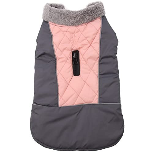 Hundemantel Aus Recyceltem Polarfleece – Nachhaltige Jacke Für Kleine Bis Große Hunde, Verstellbar, Rosa, Größe M