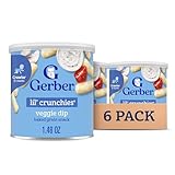 Gerber Lil' Crunchies, Veggie Dip, 1.48-Ounce Canisters (Pack of 6)