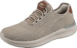 Skechers LATTIMORE CORINGA, Zapatillas para Hombre, Taupe Knitted Mesh, 48.5 EU