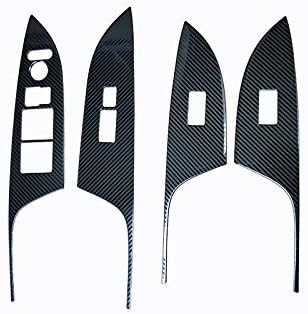 RUIHE 4pcs Carbon Fiber Color Stainless Steel Door Window Lift Panel Cover Trim Fit for Honda Accord Sedan 4Door 2013 2014 2015 2016 2017