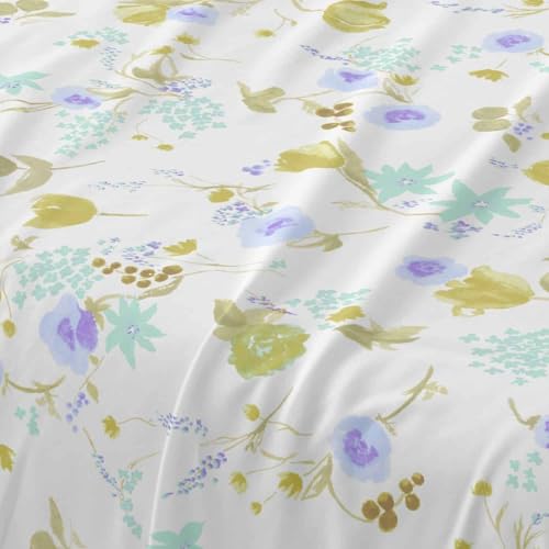 Parure de lit 105x200 Burrito Blanco vert d'eau avec motif 140 cm