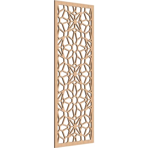 Lock Haven Decorative Pierced Fretwork Wood Wall Panels, 25 3/8"W x 64 3/8"H x 3/8"T, Hickory