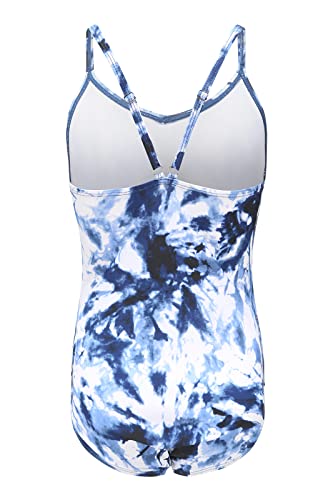 Girls One Piece Swimsuits Hawaiian Floral Bathing Suit for Kids Adjustable Straps Swimwear 3-16 Years2