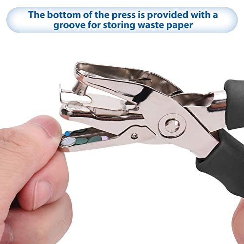 Craftinova Handle Punch ,6 Pack,1/4 inch of Hole Handheld Puncher ,with Soft Grip Handles,with 6 Sheet Capacity,Perfect for Home Office School Supplies,can be Used for Labels and Greeting Cards