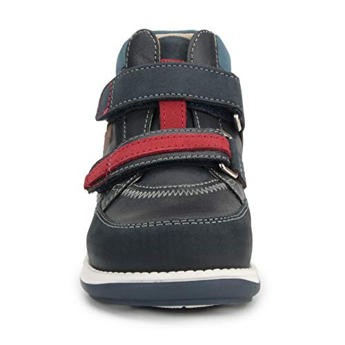 Memo Polo Ankle Support Tênis ortopédico infantil corretivo, Azul/vermelho, 9.5 Toddler
