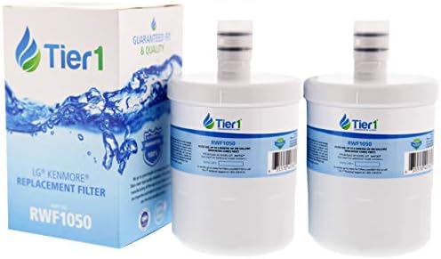 Tier1 5231JA2002A Refrigerator Water Filter 2-pk | Replacement for LG LT500P, GEN11042FR-08, ADQ72910902, ADQ72910907, ADQ72910901, WD-F05, SP-LE500, RWF0100A, RWF1050, Kenmore 9890, 46-9890, Fridge