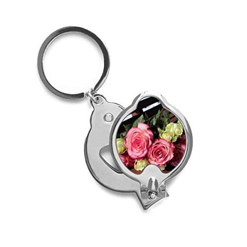 DIYthinker Pink White Flowers Beautiful Bench Fingernail Cutter Trimmer