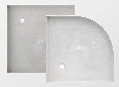 Acryl-Duschwanne 100x100x14 Cm – Viertelkreis, Mit Siphon, Rutschfest, Pflegeleicht, Weiß
