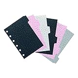 Filofax Organizer Accessory, Pocket Size, Confetti Collection, Dividers with Tabs, Set of Six (B132704)