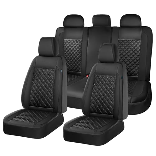 Image of FLORICH Seat Covers, Atomutive Seat Covers Full Sets, Waterproof Seat Cover for Cars, Luxury Leather Universal Seat Cover Accessories Fit for Most Cars SUV Truck Sedans(Black)
