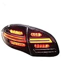 Beltrinox For Porsche Cayenne 958.1 Tail Lights 2011-2014 Upgraded Car Taillights Plug and Play without Programming (Black)