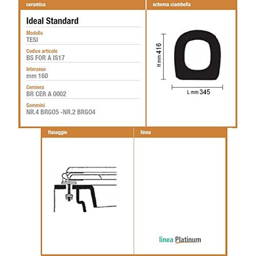 Sedile compatibile con wc TESI di Ideal Standard