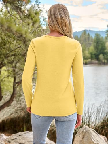 Image of AUTOMET Women's Long Sleeve Crewneck Shirts Casual Basic Tops