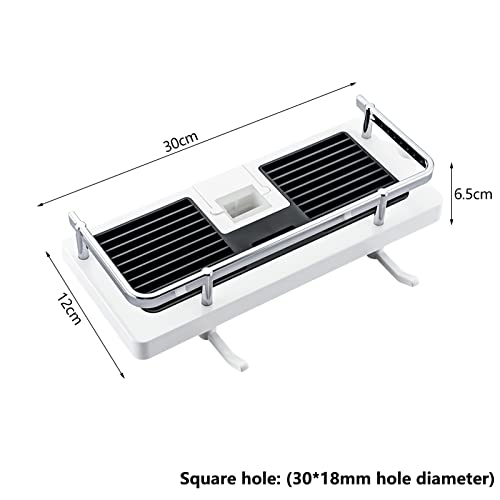 Duschablage Ohne Bohren - Verstellbares Duschregal Für Duschstange 18-30mm Weiß