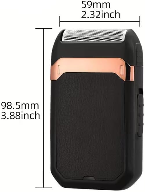 Electric Foil Shavers for Men: Mini Electric Razor, Foil Shaver for Face, IPX7 Waterproof Wet Dry Cordless Razor, for Travel & Home, USB Type C