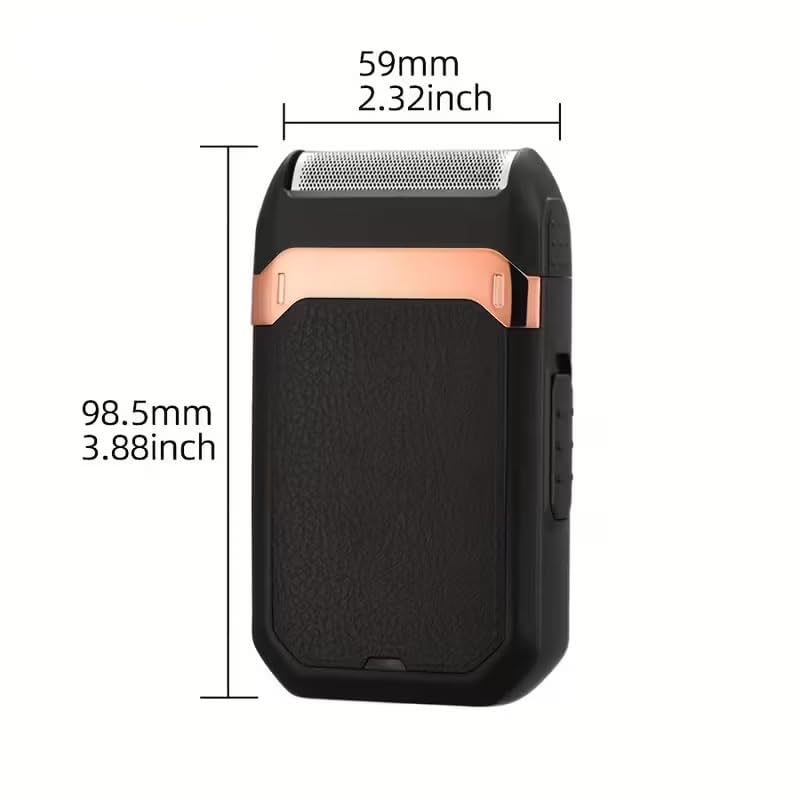Rasoi elettrici a lamina per uomo: mini rasoio elettrico, rasoio a lamina per viso, rasoio a batteria impermeabile IPX7, per viaggi e casa, USB tipo C