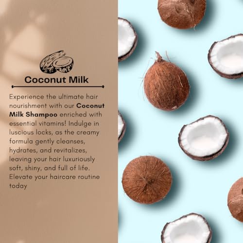 Image of Khadi Coconut Milk Natural Shampoo | Deep Nourishment & Hydration | Sulfate, SLS & Paraben Free | Khadi Natural Shampoo for Women & Men 210 ml