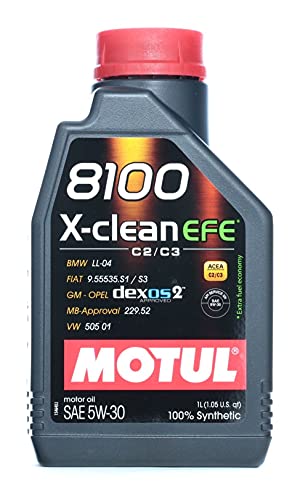 Motul 8100 X-Clean EFE 5W-30 Synthetic Oil 1 Liter (107210)