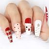 Olbye Extra Long Press on Nails Christmas Coffin Fake Nails with Designs Red False Nails Snowflake Glitter Acrylic Nails Santa Claus Holiday Nails Ballerina Xmas Nails Glue on Glossy Artificial Full Cover False Nail Christmas Nail Accessories for Women and Girls 24Pcs (Xmas-Glossy Santa Claus)