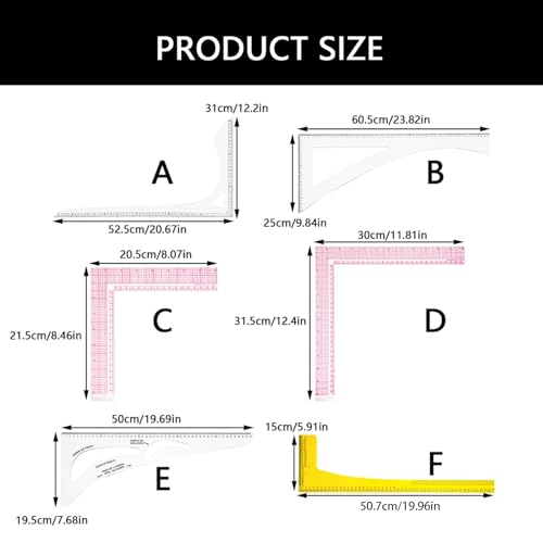 Règle pour patchwork et angles de mesure pour corriger les faux aplombs - 5