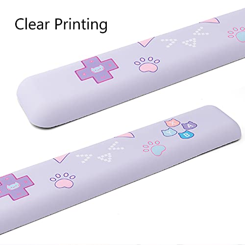 U Core Cute Cat Keyboard & Mouse Wrist Rest- Enlarge Memory Foam Mouse Wrist Rest- Non-Slip Rubber Base Wrist Support For Gaming, Writing, Or Home Office Work #TOP1
