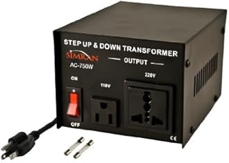 Simran AC-750 Voltage Converter Transformer for Conversion Between 110 Volt / 220 Volt, 750 Watt Power Converter Worldwide Use
