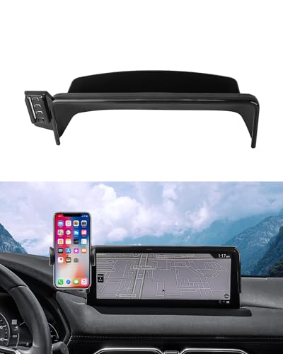 Autorder Car Phone Holder for 2021-2025 Mazda CX-5 CX5 Accessories Phone Mount with Dash Organizer for CX5 with 10.25-Inch Screen Cell Phone Automobile Cradles Hands-Free 360 Degree Rotation