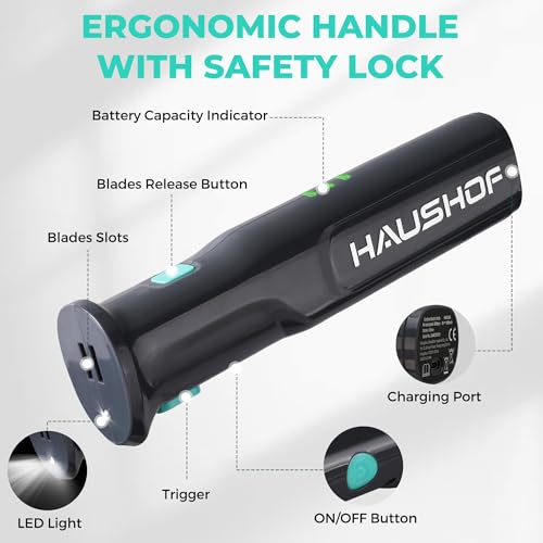 image for HAUSHOF Cordless Electric Knife Set for Meat Slicing, 8V Electric Carv