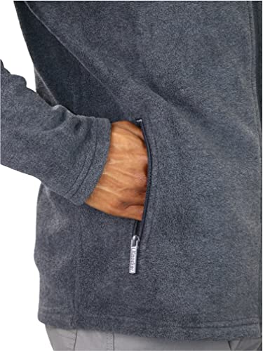 Image of ToBeInStyle Men's Zip Up Long Sleeve High Collar Polar Fleece Jacket