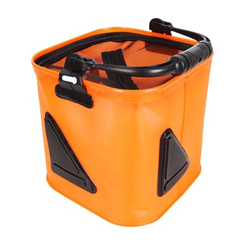 Live Bait Bucket - Foldable Fishing Bucket Organizer,Fish Storage Organizer for Crappie Pike Trout Deep Sea Offshore Lake River Beach Pond Inshore