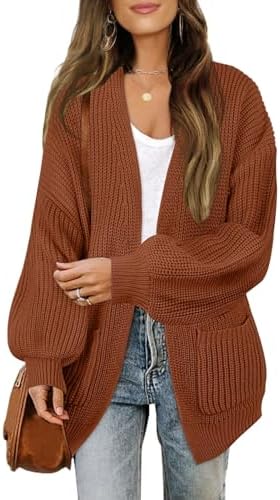 MEROKEETY Oversized Cardigan Sweaters for Women Long Sleeve Chunk...