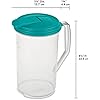STERILITE 04860906 Beverage Pitcher, Round, BPA-Free Plastic, 2-Qts. - Quantity 1