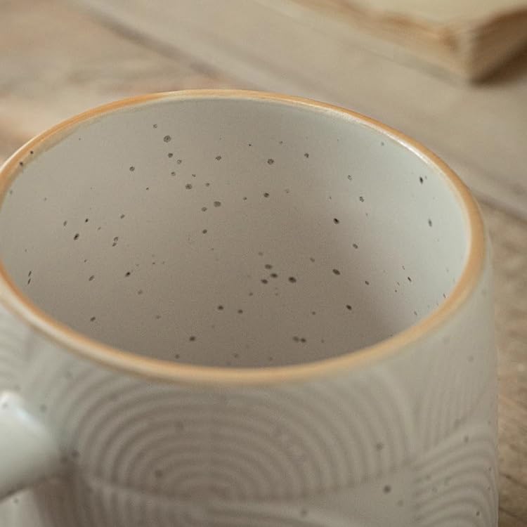 ENGENDER Tazas Cafe Taza de cerámica con Esmalte sésamo Mate, Utensilios Arte Latte for Restaurante, 430 ml, for té Oficina Mug Cups(A)