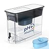 Waterdrop Slim Alkaline Water Filter Dispenser, Large 35-Cup, Up to PH 9.5, Healthy, Clean & Toxin-Free Mineralized Alkaline Water, 100-Gallon, BPA Free, Black (1 Filter Included)