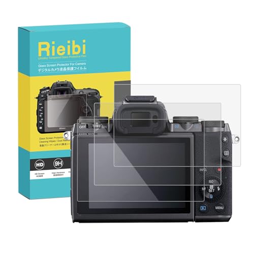 Protector de pantalla Rieibi para cámara digital Canon, EOS, M3, M5, M10, 0,33 mm, dureza 9H, película de vidrio templado para Canon, EOS, M3, M5, M10, antihuellas, antiarañazos, ultra transparente