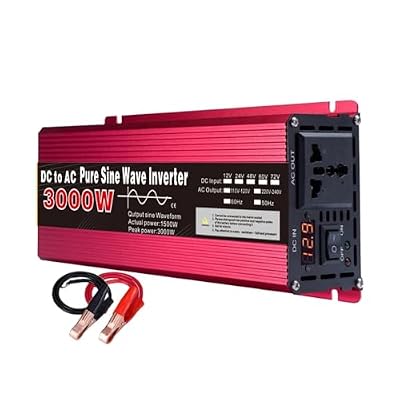 WBNGTRUIP Inverter 12v 220v Pure Sine Wave 1000W 1600W 2200W 3000W DC to AC 220V Portable Power Supply Converter Car Solar(3000w)