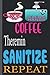 Produktbild COFFEE Theremin SANITIZE REPEAT: funny Lined Notebook Journal 120 Pages - (6 x9 inches) funny gifts for, hand sanitizer, funny gifts for birthday